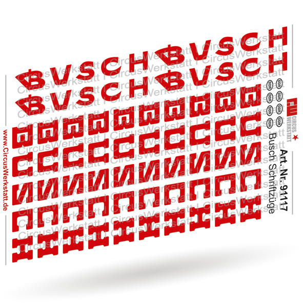 BUSCH Schriftzüge - Decal/ Nassschieber Set 1:87